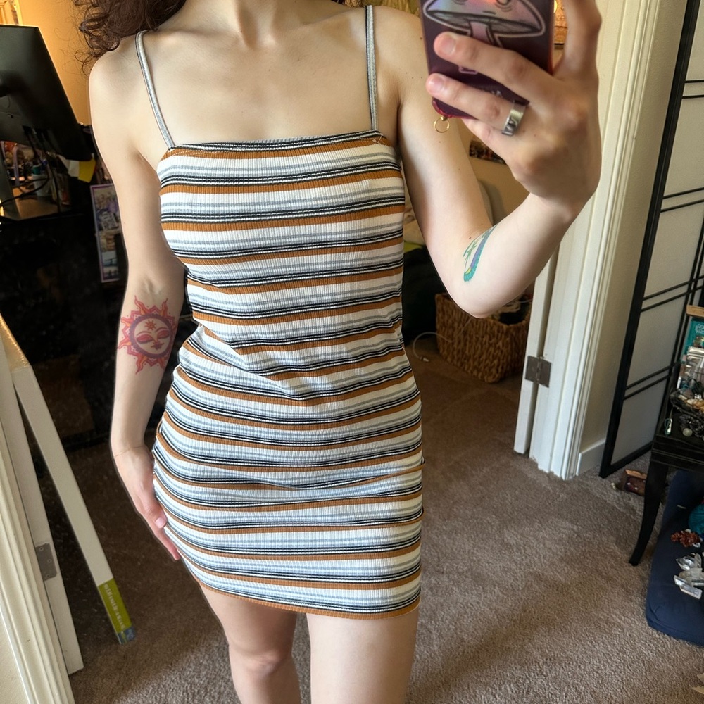 Zaful Striped Multicolor Bodycon Dress